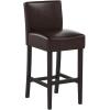Christopher Knight Home Lopez Leather Bar Stools, 2-Pcs Set, Brown