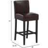Christopher Knight Home Lopez Leather Bar Stools, 2-Pcs Set, Brown