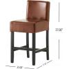 Christopher Knight Home Lopez Leather Counter Stools, 2-Pcs Set, Hazelnut