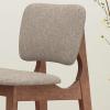 Christopher Knight Home Luella 42″ Wooden Bar Chair with Fabric Seats (Set of 2), Beige and Walnut Finish