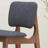 Christopher Knight Home Luella 42″ Wooden Bar Chair with Fabric Seats (Set of 2), Charcoal and Walnut Finish