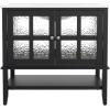 Christopher Knight Home Narrot Modern 36″ Bathroom Vanity with Ceramic Sink, Wooden Bathroom Vanity Organizer with Adjustable Shelf, Soft Closing Door Bathroom Storage Cabinet, Black(Black)