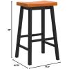 Christopher Knight Home Pomeroy 29″ Saddle Stools, 2-Pcs Set, Walnut / Black