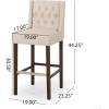 Christopher Knight Home Spencer Contemporary Wingback Barstools (Set of 2), Dark Brown and Espresso, Faux Leather(Beige and Espresso)