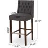 Christopher Knight Home Spencer Contemporary Wingback Barstools (Set of 2), Dark Brown and Espresso, Faux Leather(Charcoal and Espresso)