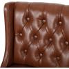 Christopher Knight Home Spencer Contemporary Wingback Barstools (Set of 2), Dark Brown and Espresso, Faux Leather(Cognac Brown and Espresso)