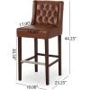 Christopher Knight Home Spencer Contemporary Wingback Barstools (Set of 2), Dark Brown and Espresso, Faux Leather(Cognac Brown and Espresso)