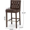 Christopher Knight Home Spencer Contemporary Wingback Barstools (Set of 2), Dark Brown and Espresso, Faux Leather(Dark Brown and Espresso)