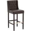 Christopher Knight Home Spencer Contemporary Wingback Barstools (Set of 2), Dark Brown and Espresso, Faux Leather(Dark Brown and Espresso)