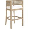 Christopher Knight Home Tawny Wooden Bar Stool Set of 2, Stools for Kitchen Island, Fabric Upholstered Counter Height Stool, Round Backrest Cocktail Stool for Bar Table, Beige+Natural Oak(Beige+natural Ash)