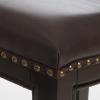Christopher Knight Home Transitional Brown Leather Counter Stools, Set of 2