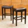Christopher Knight Home Transitional Brown Leather Counter Stools, Set of 2