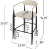 Elmore 30 Inch Barstools – Beige/Black/Gold (Set of 2)
