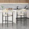 Elmore 30 Inch Barstools – Beige/Black/Gold (Set of 2)