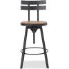 Christopher Knight Home Alanis Firwood Barstool, 39″, Black Brush Silver(Barstool)