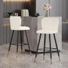 Christopher Knight Home Boaz 29.92″H Barstools Set of 2, Counter Stools, Boucle Upholstered Counter Height Bar Chairs, Comfy Bistro Stool, Kitchen Chairs, Barstool for Home Bar, Kitchen Counter, White