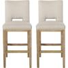 Christopher Knight Home Coloma Upholstered 31 Inch Barstools – Wheat/Weathered Natural (Set of 2)