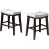 Christopher Knight Home Kainu Counter Stool, Brown + Dark Brown(Beige + Dark Brown)