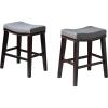 Christopher Knight Home Kainu Counter Stool, Brown + Dark Brown(Charcoal + Dark Brown)