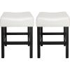 Christopher Knight Home Lopez Backless Leather Counter Stools, 2-Pcs Set, Ivory