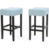 Christopher Knight Home Lopez Fabric Backless Counterstools, 2-Pcs Set, Light Blue