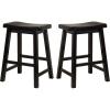 Christopher Knight Home Pomeroy 24″ Saddle Stools, 2-Pcs Set, Black