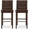 Christopher Knight Home Spencer Contemporary Wingback Barstools (Set of 2), Dark Brown and Espresso, Faux Leather(Dark Brown and Espresso)