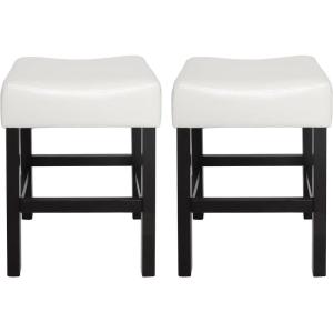 Christopher Knight Home Lopez Backless Leather Counter Stools, 2-Pcs Set, Ivory