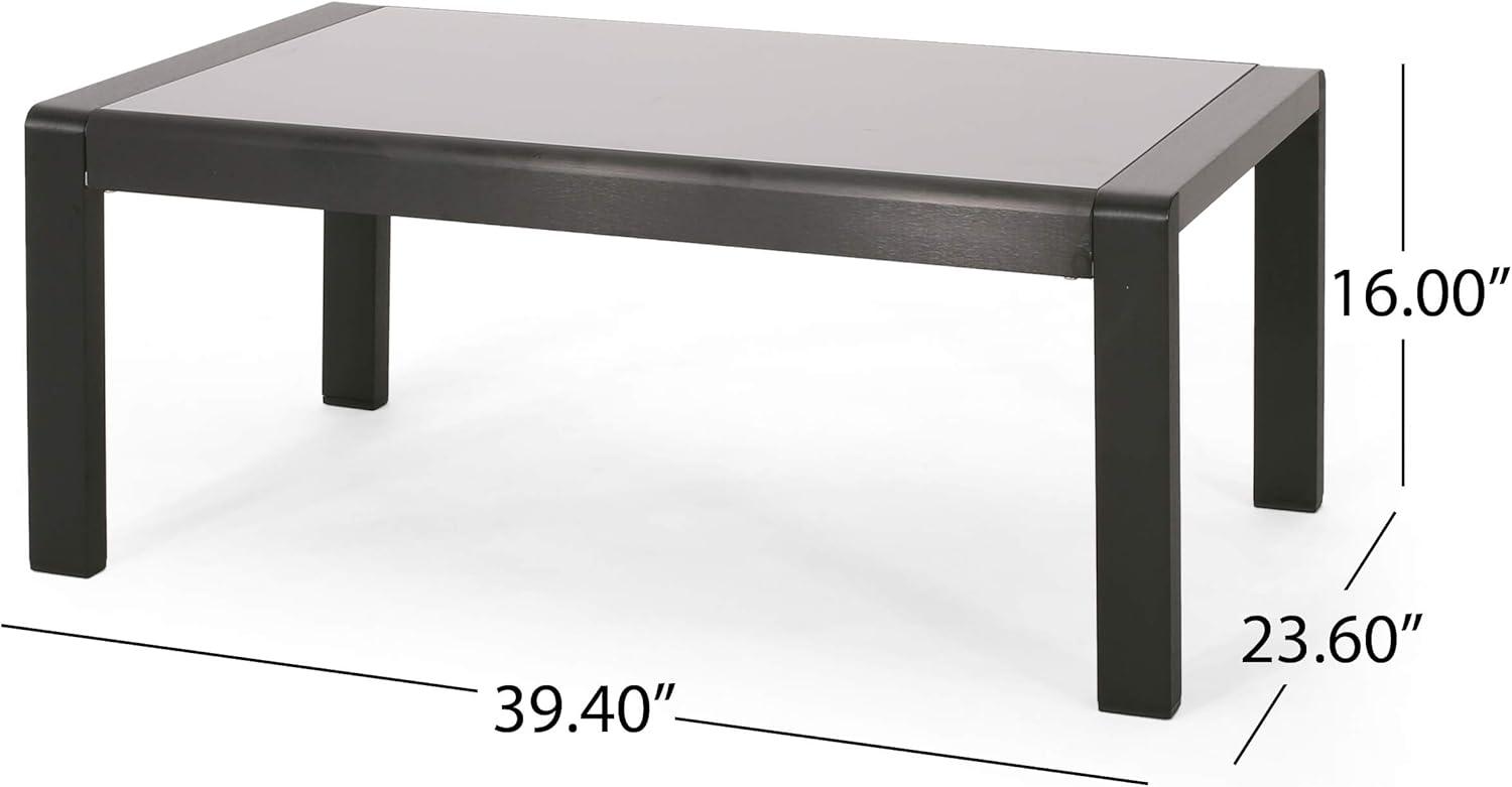 image:imageCheney Bay Outdoor Aluminum 4 Seater Chat Set Black and Gray