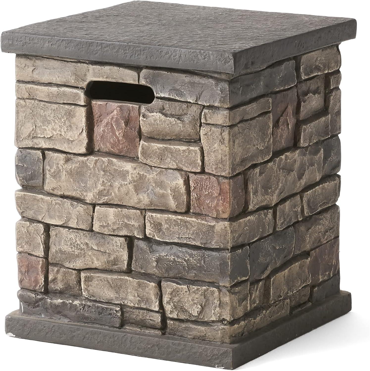 image:imageChesney Outdoor Tank Holder Side Table Lightweight Concrete Stone Finish