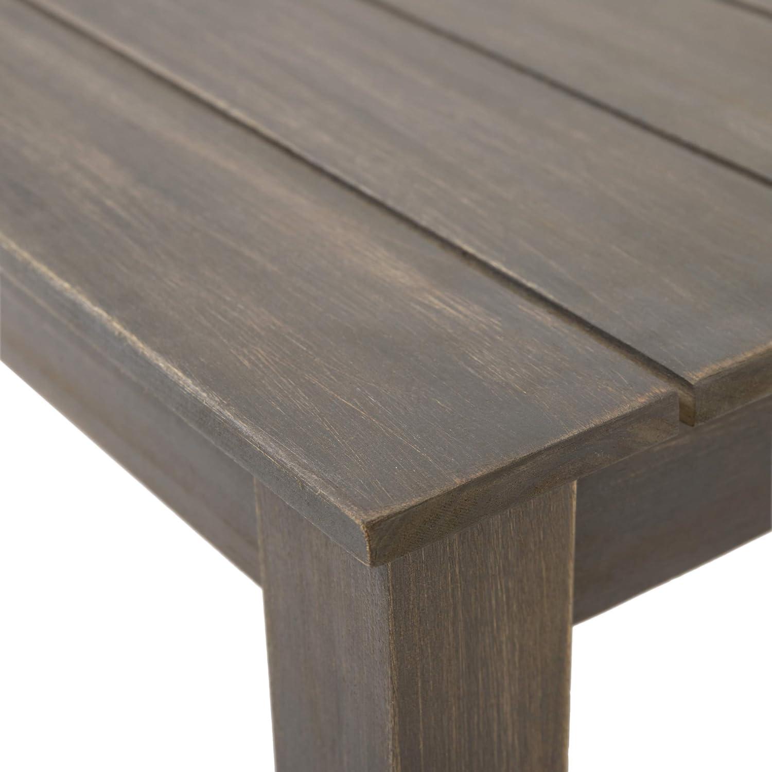 image:imageChristopher Knight Home Aabbye Outdoor Acacia Wood 4 Seater Chat Set with Cushions Gray Finish Dark Gray