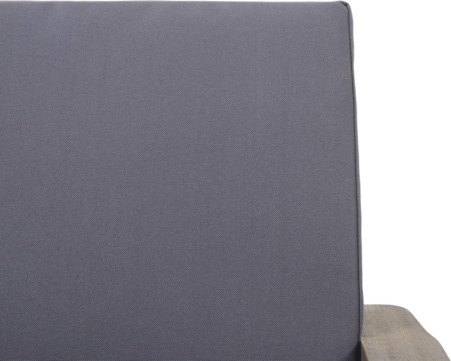 image:imageChristopher Knight Home Aabbye Outdoor Acacia Wood 4 Seater Chat Set with Cushions Gray Finish Dark Gray