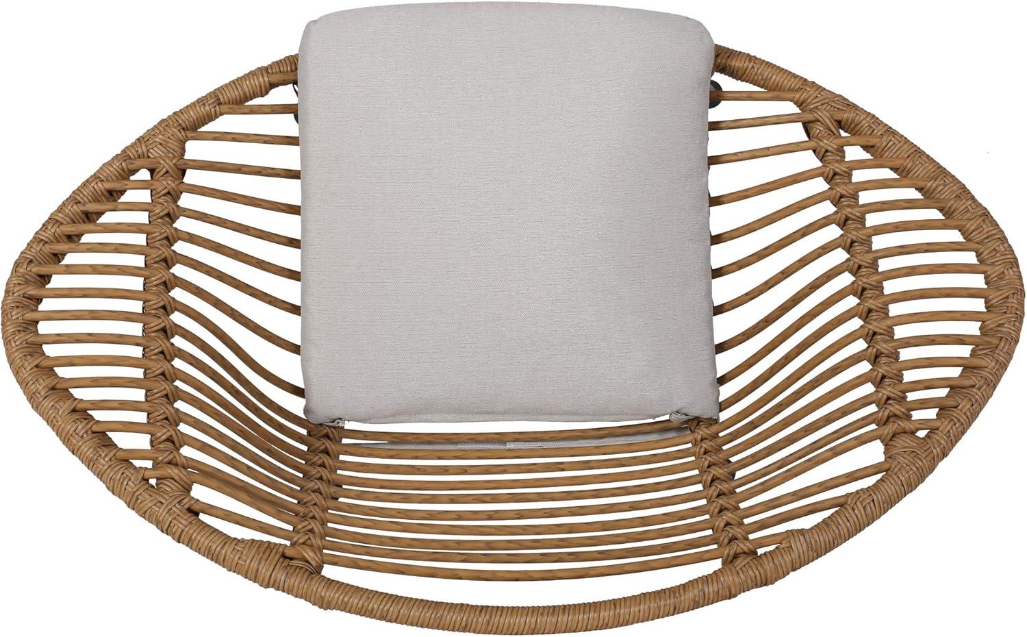 image:imageChristopher Knight Home Aleah Indoor Woven Faux Rattan Chairs with Cushions Set of 2 Light Brown and Beige Finish