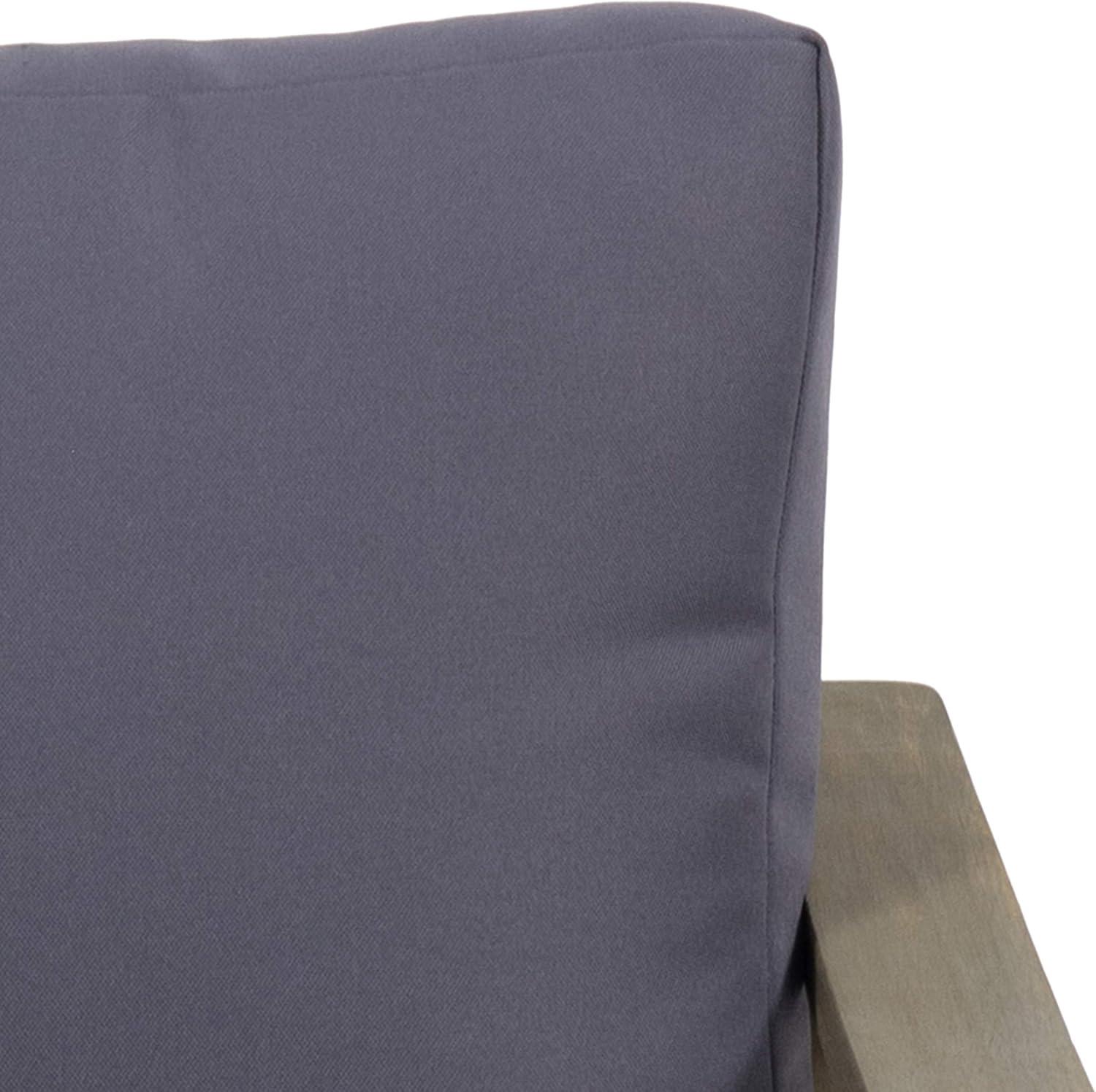 image:imageChristopher Knight Home Alexander Outdoor 4 Seater Acacia Wood Chat Set with Water Resistant Cushions Gray and Dark GrayGray and Dark Gray