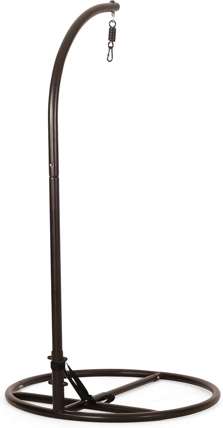image:imageChristopher Knight Home Amanda Wicker Hanging Chair with Stand Brown TanBrown Tan