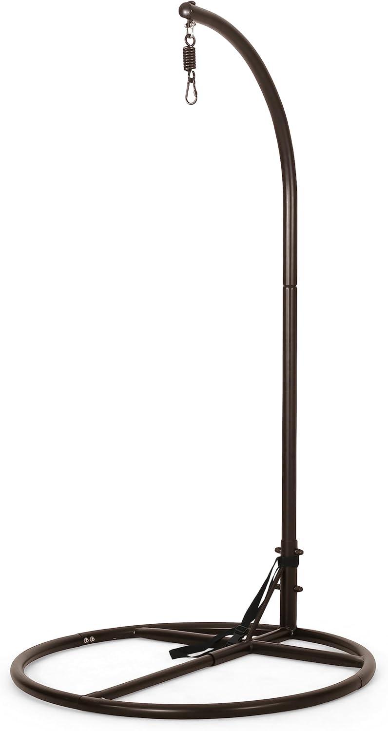 image:imageChristopher Knight Home Amanda Wicker Hanging Chair with Stand Brown TanBrown Tan