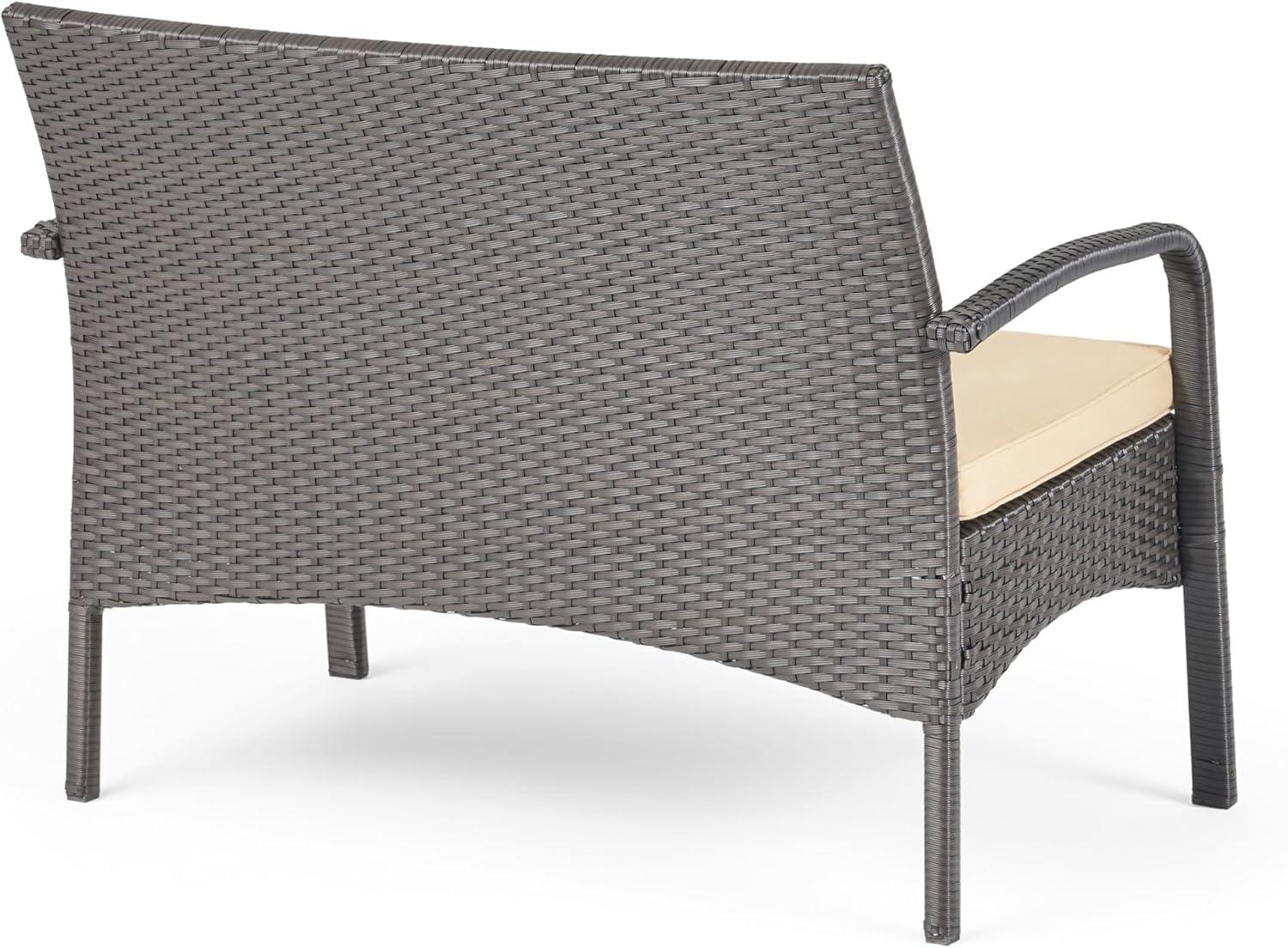 image:imageChristopher Knight Home Cordoba PE Rattan Chat Set 4Pcs Set Brown Tan