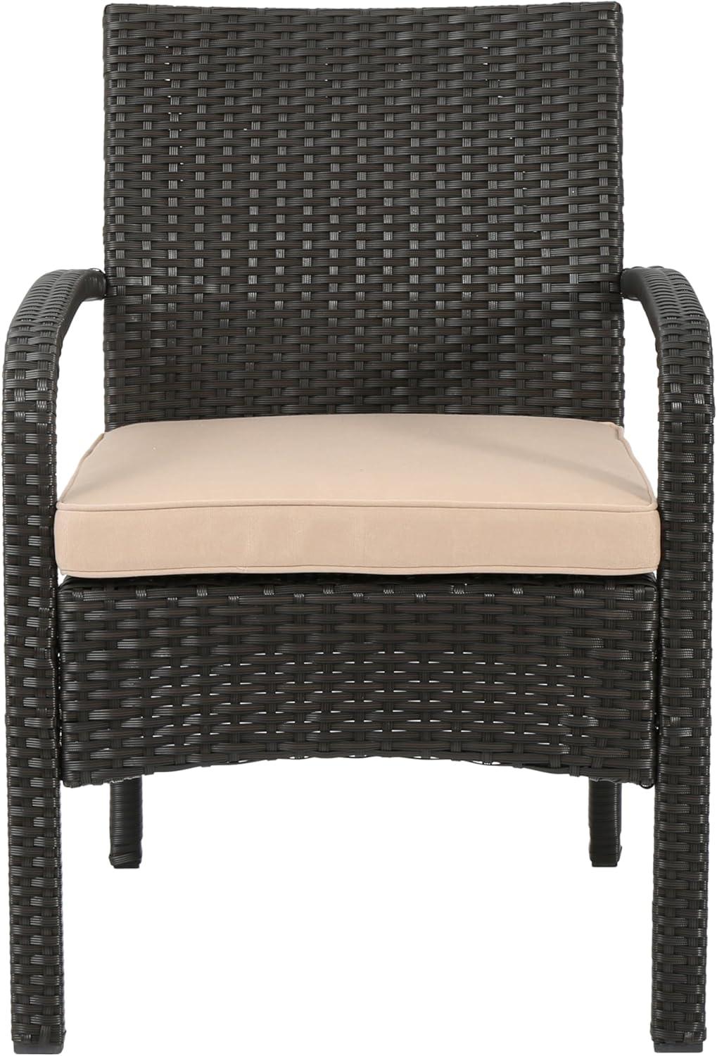 image:imageChristopher Knight Home Cordoba PE Rattan Chat Set 4Pcs Set Brown Tan