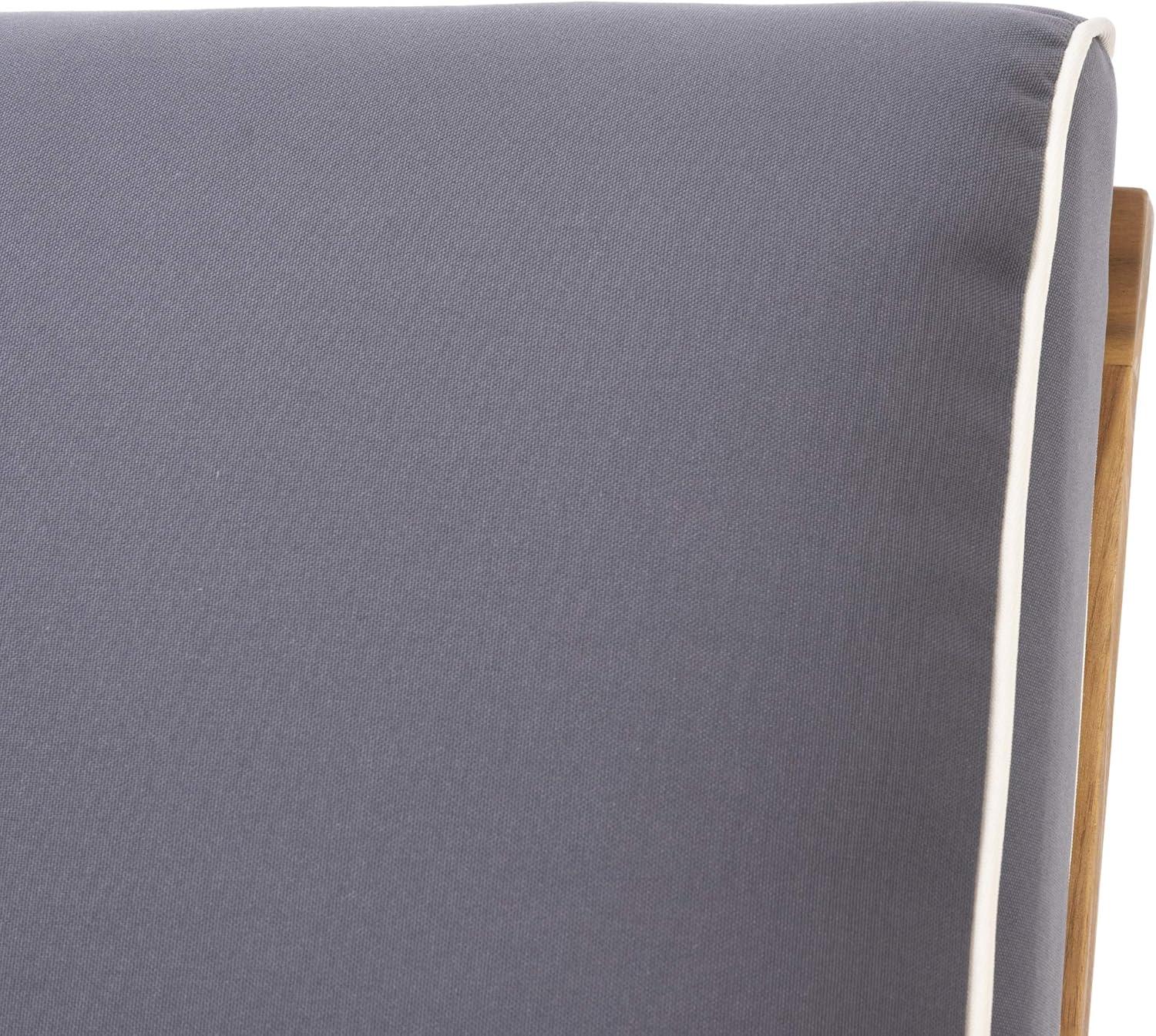image:imageChristopher Knight Home Earlean Outdoor Club Chairs with Cushions Set of 2 Teak Finish Dark Gray