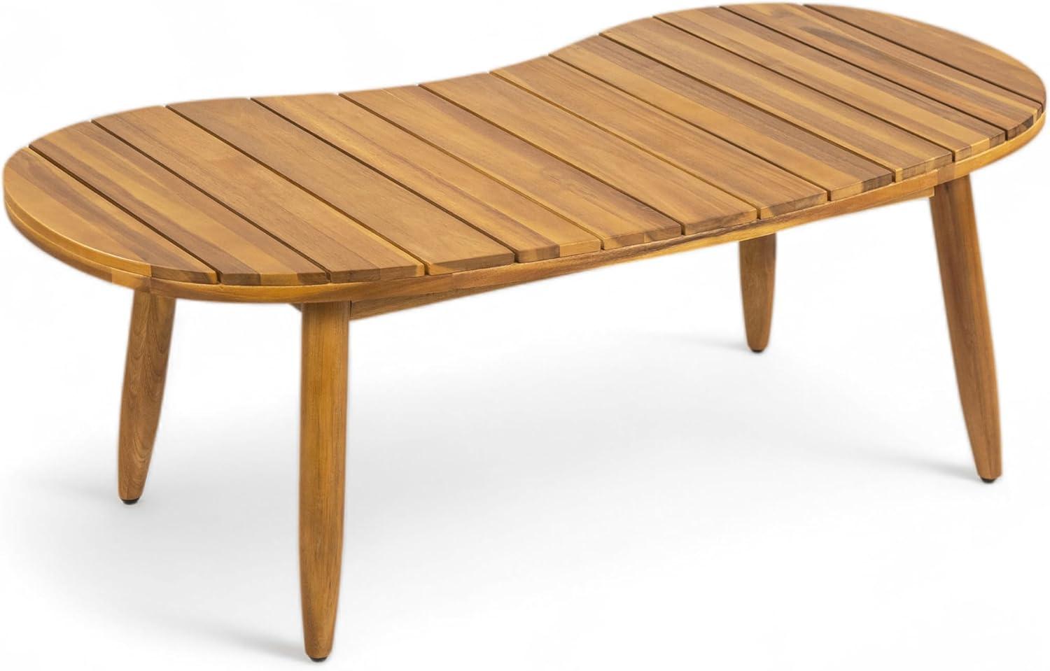image:imageChristopher Knight Home Havets 4 Piece Patio Conversation Sets Outdoor Acacia Wood Patio Seating GroupWoven Rope Loveseat Chairs with Cushions and Coffee Table for Porch Backyard Balcony TeakBeigeTeakbeige 4 Pcs Set