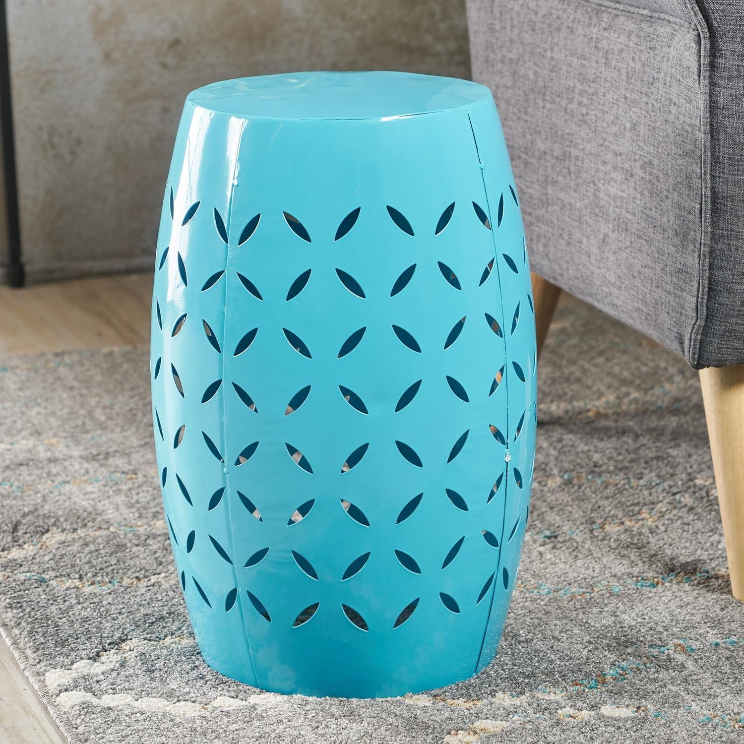 image:imageChristopher Knight Home Jorell Lace Cut Iron Accent Table Blue