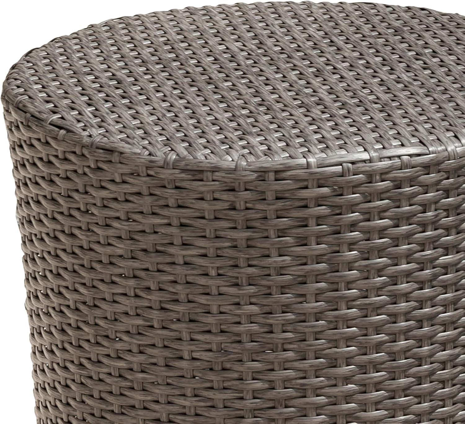 image:imageChristopher Knight Home Keaton Wicker Barrel Side Table Dark Gray