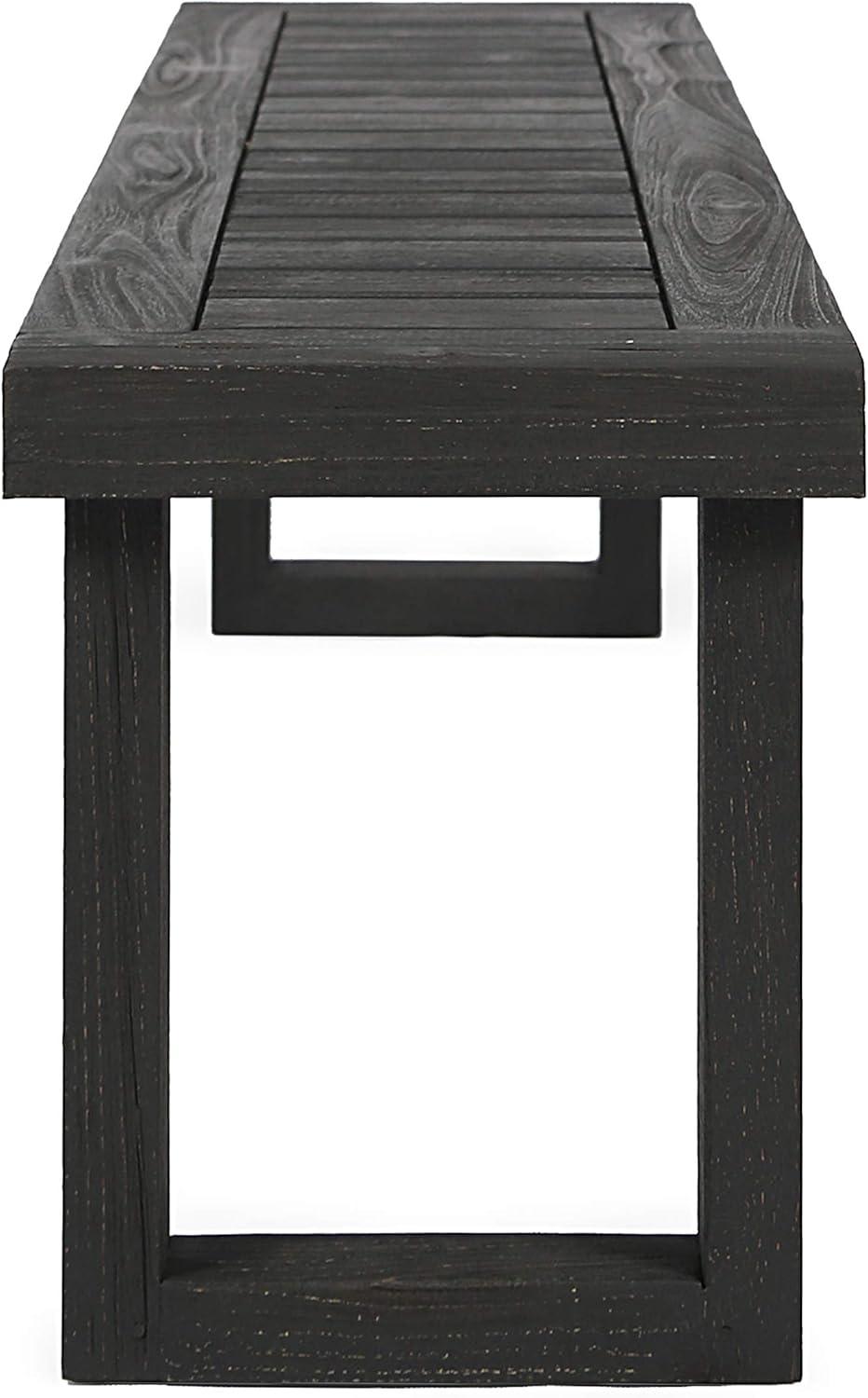 image:imageChristopher Knight Home Kemp Outdoor Acacia Wood Bench Gray Finish Sandblast Dark Grey
