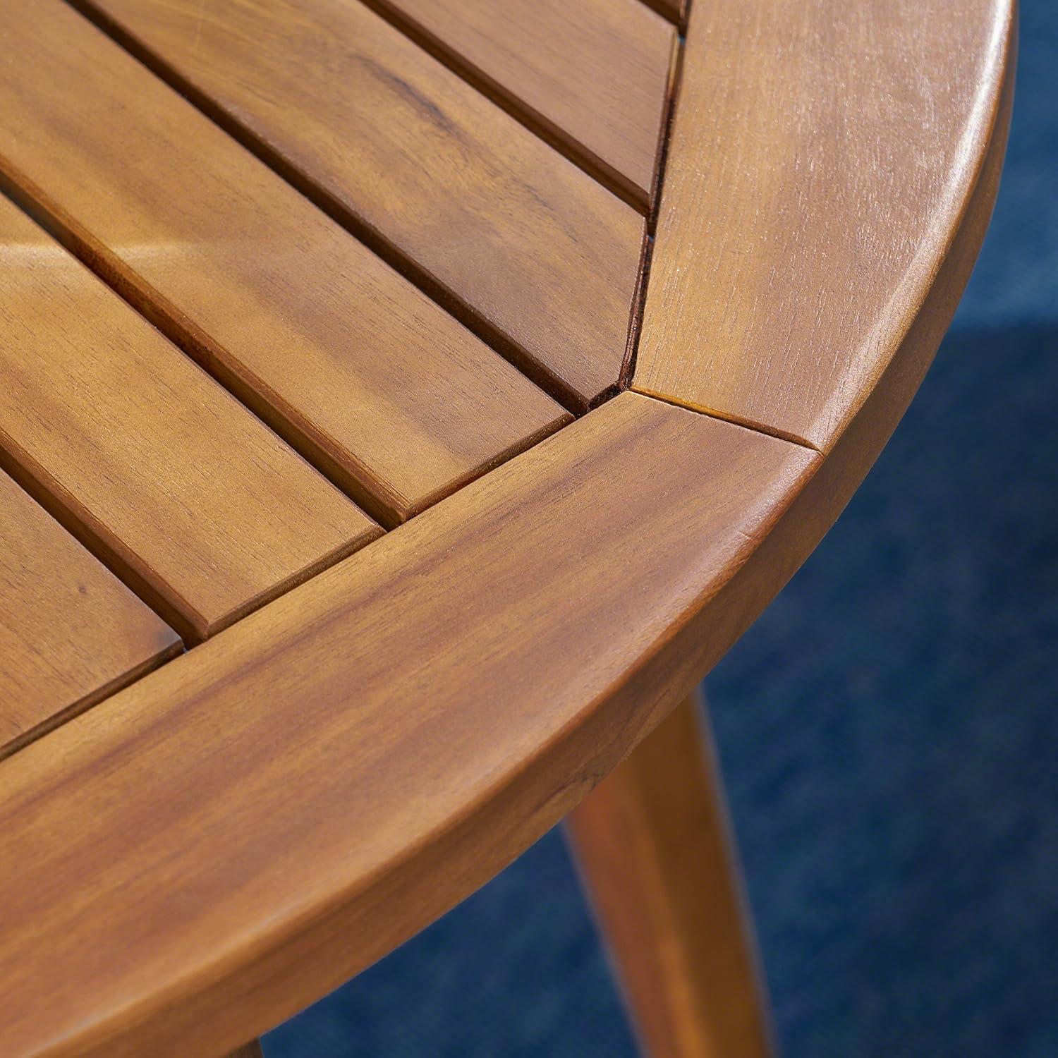 image:imageChristopher Knight Home Kuhn Outdoor 3 Piece Acacia Wood Bistro Set Teak Finish