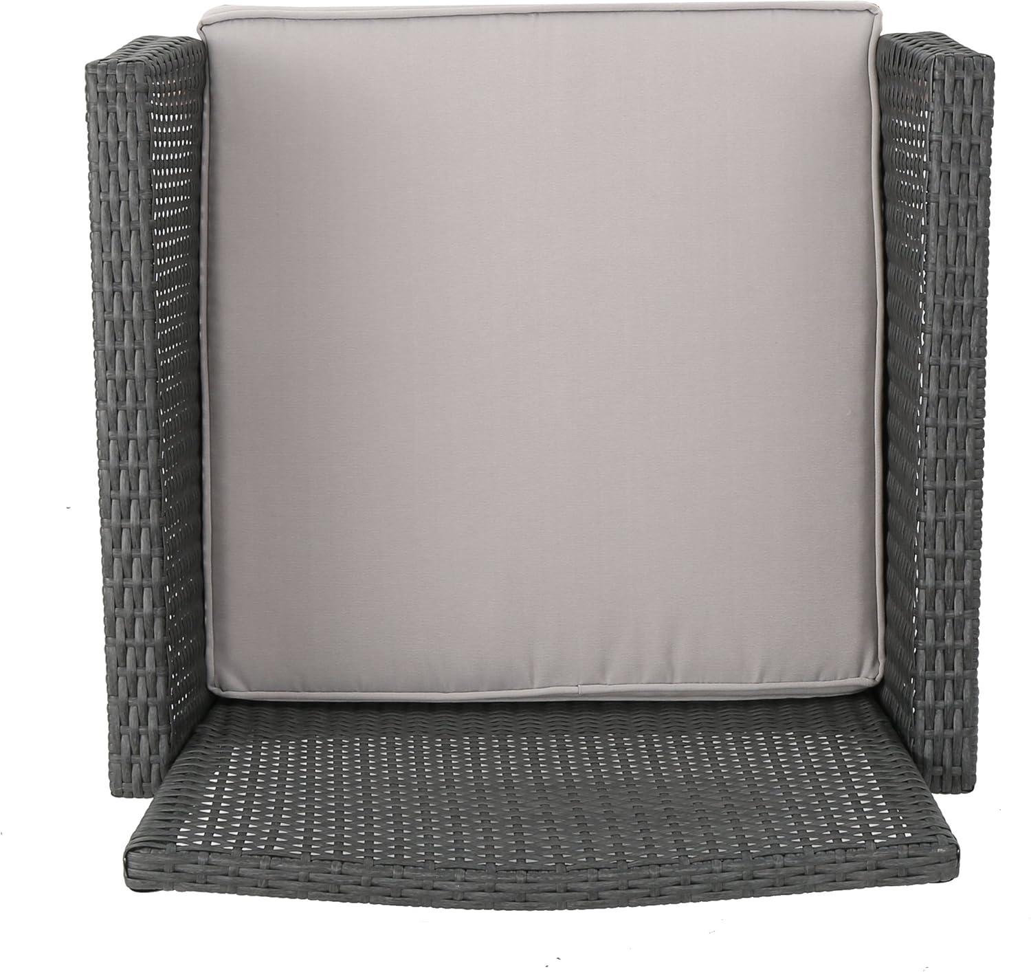 image:imageChristopher Knight Home Louisa Outdoor Wicker Club Chairs Set of 2 Gray and Silver