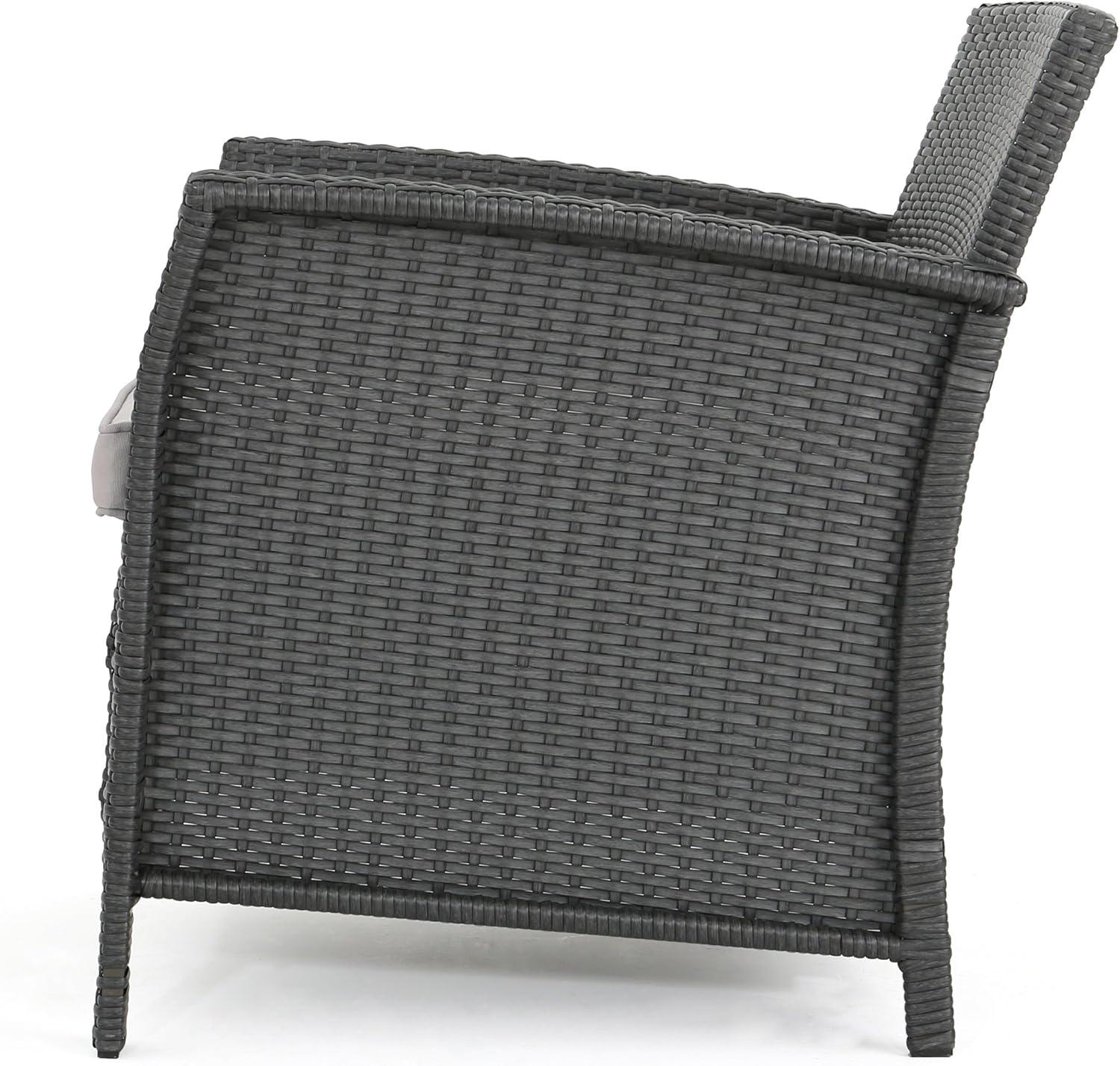 image:imageChristopher Knight Home Louisa Outdoor Wicker Club Chairs Set of 2 Gray and Silver