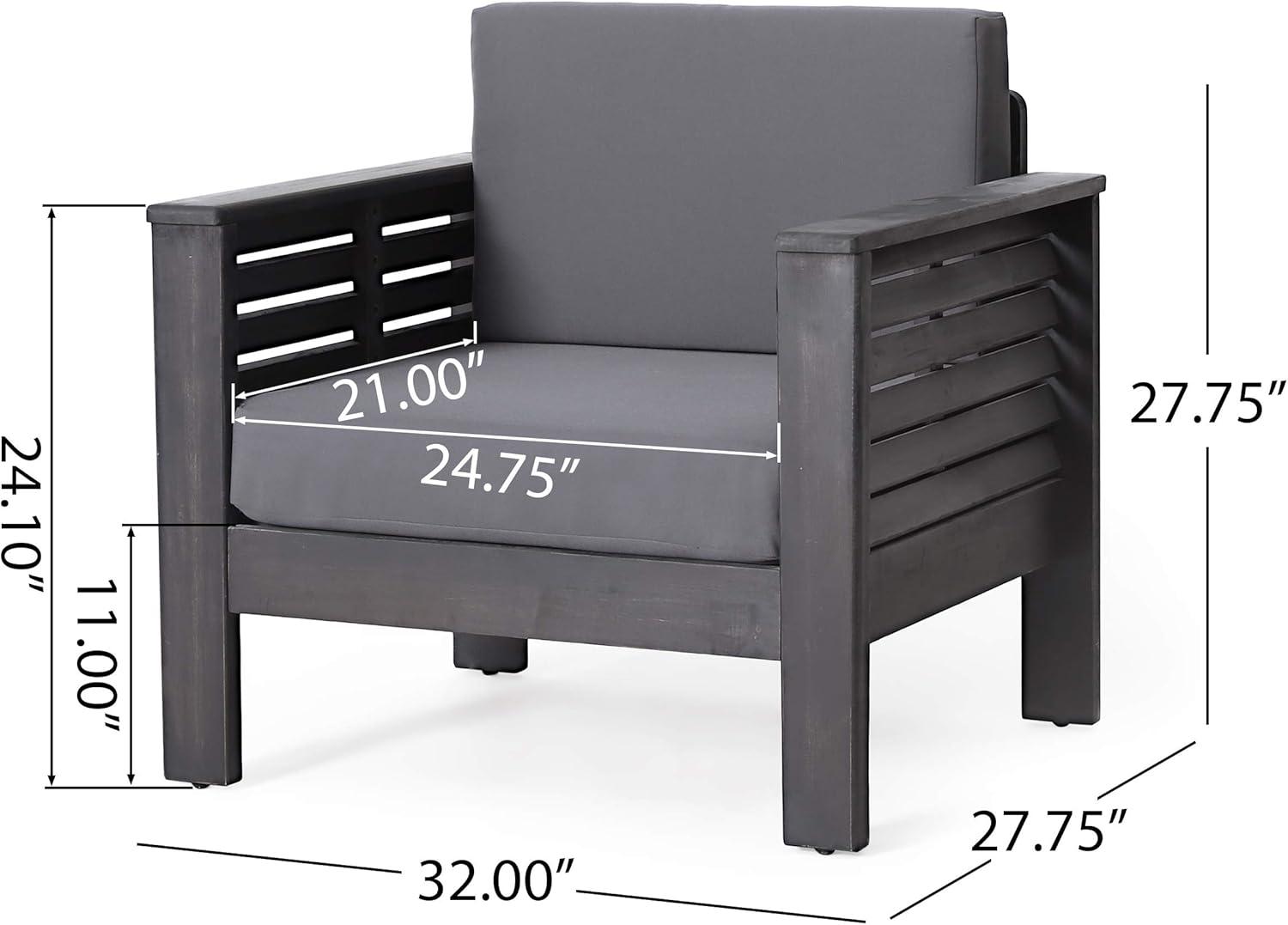 image:imageChristopher Knight Home Louver Chat Set Dark GrayDark Gray