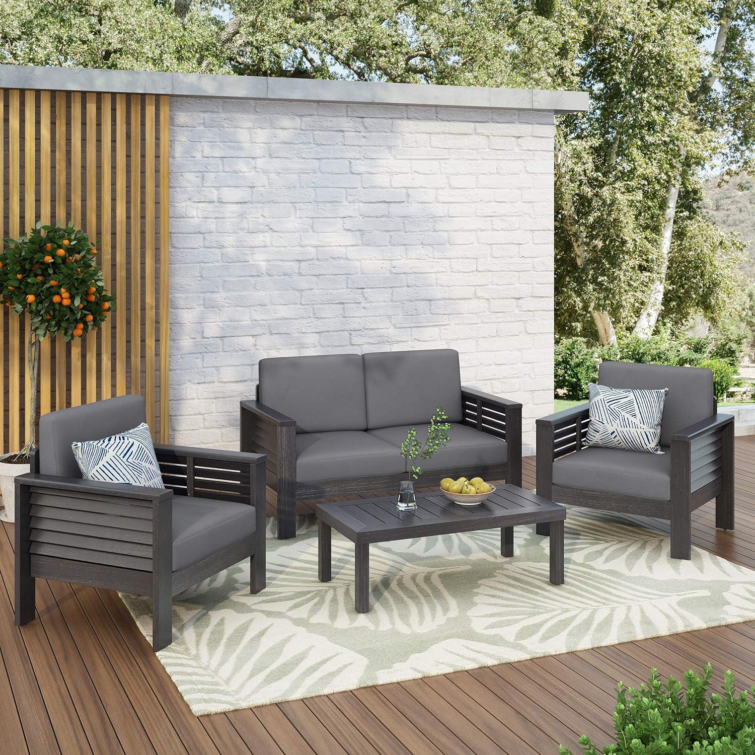 image:imageChristopher Knight Home Louver Chat Set Dark GrayDark Gray