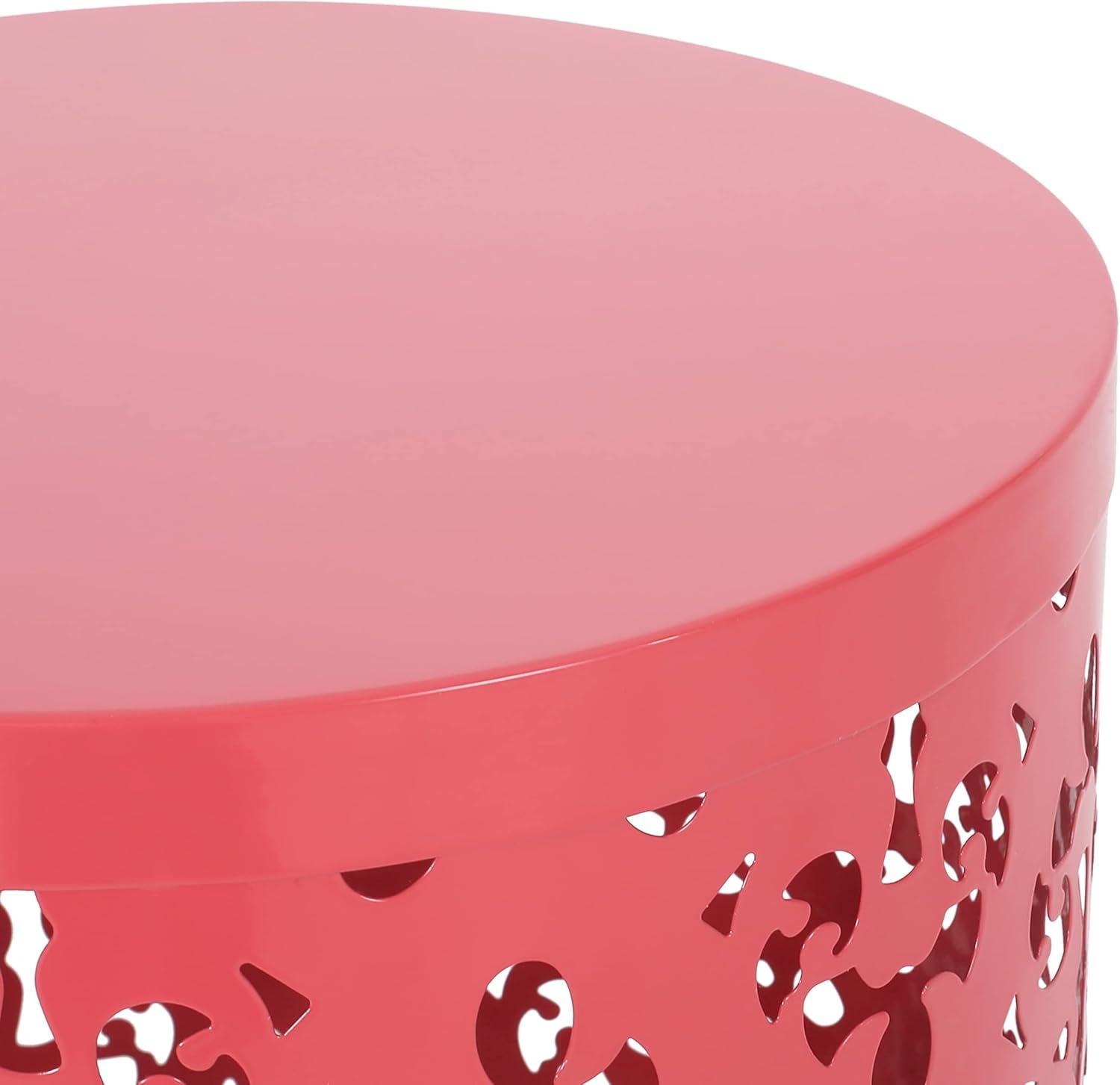 image:imageChristopher Knight Home Mathena Outdoor Side Tables Dark Coral Set of 2