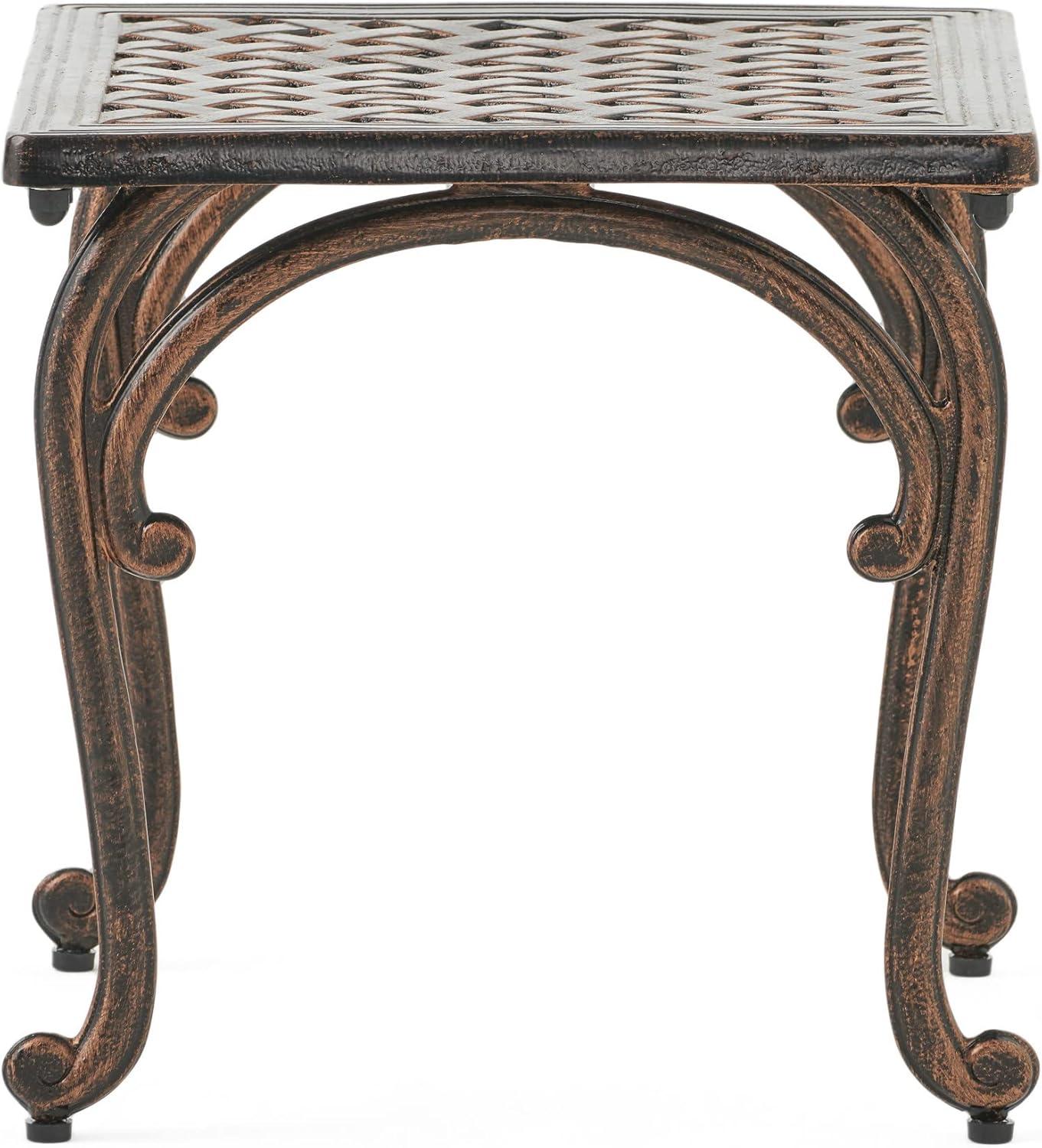 image:imageChristopher Knight Home Mckinley Outdoor Cast End Tables 2Pcs Set Shiny Copper